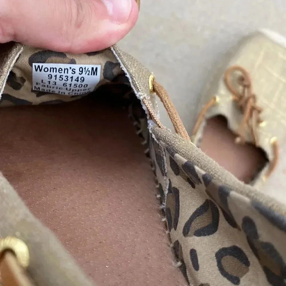 Sperry Topsider Gold Fabric Shoes - Picture 6 of 10